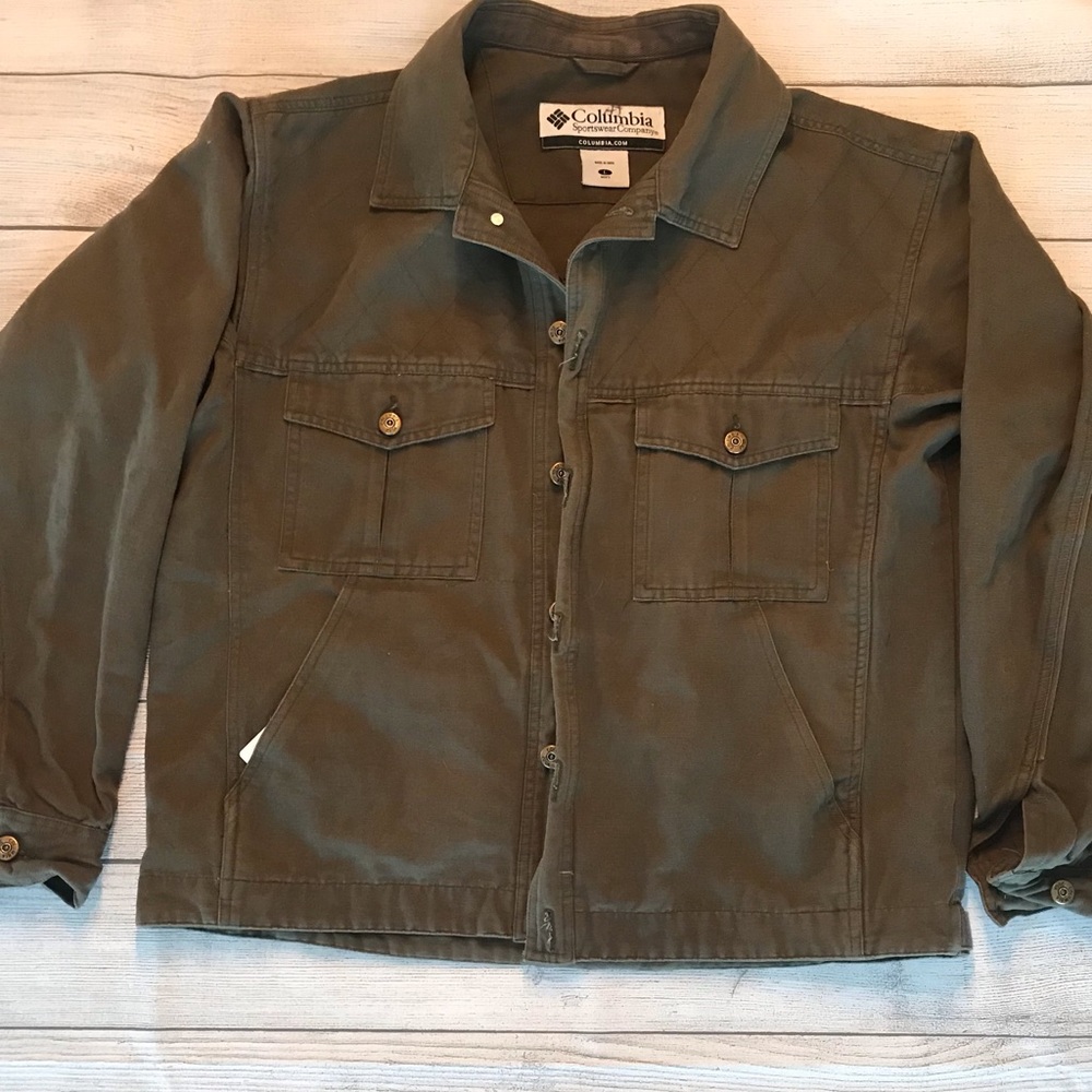 VTG Men’s Army Green Columbia Jacket Size L